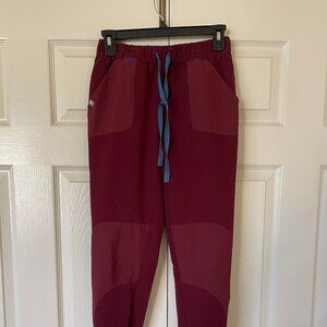 FIGS XXS Limited Edition Burgundy Disney Scrub Pants